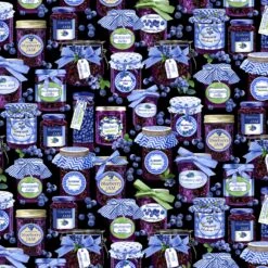 Blueberry Hill 12646 12 Black Blueberry Delights Benartex Kanvas