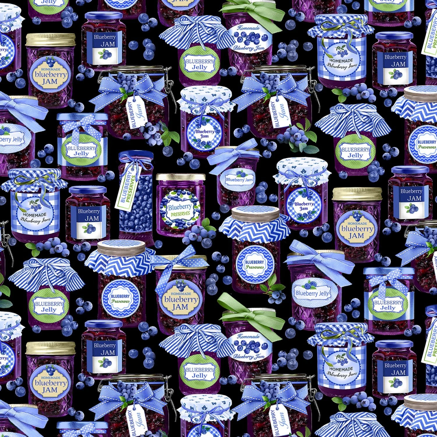 Blueberry Hill 12646 12 Black Blueberry Delights Benartex Kanvas 3 Blueberry Hill 12646 12 Black Blueberry Delights Benartex Kanvas