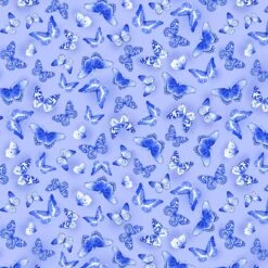 Blueberry Hill 12647 05 Light Blue Butterflies Benartex Kanvas