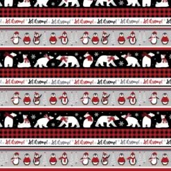 Winter Comfort Flannel 12762F 99 Snow Stripe Benartex Kanvas