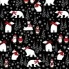 Winter Comfort Flannel 12763F 12 Black Snowy Friends Benartex Kanvas