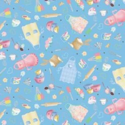 Gnomebody Bakes It Better 12835 53 Blue Time To Bake Benartex Kanvas