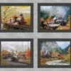 Train Digital Panel 4 Scenes 16587 Grey, 3 Wishes -Sewing Supplies Sales 2024 16587 gry