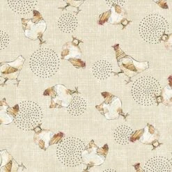Farm Life 27678 E Tan Chickens Quilting Treasures