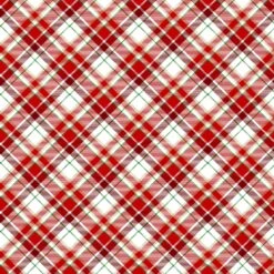 Timber Gnomies Tree Farm 311 08 Red White Bias Plaid Henry Glass