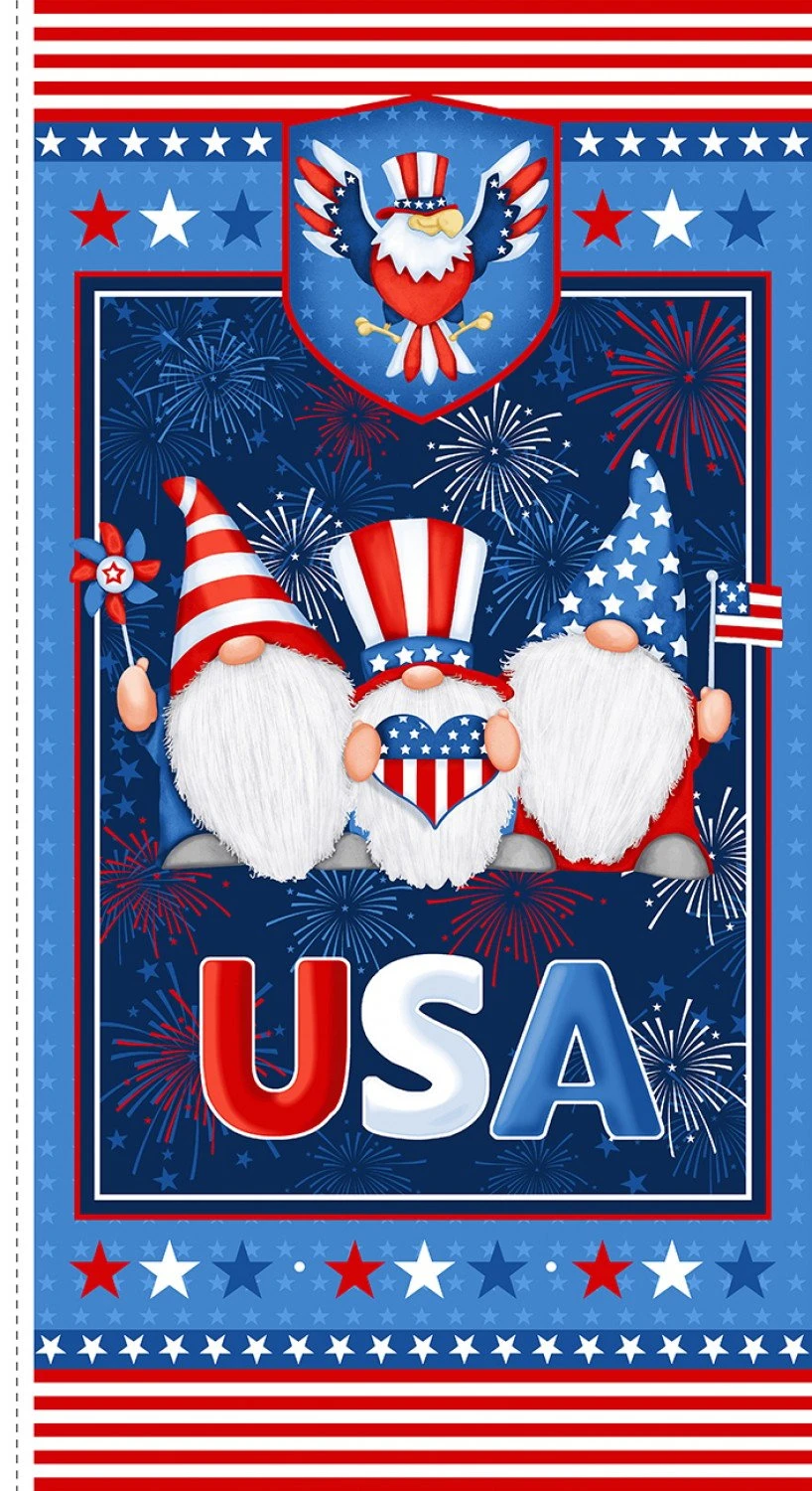 Gnome Of The Brave 24 Inch Gnome Patriotic Panel Henry Glass 3 Gnome Of The Brave 24 Inch Gnome Patriotic Panel Henry Glass