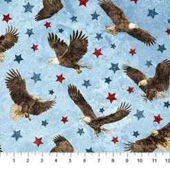 Stonehenge Stars And Stripes VII 39436 42 Eagles Blue, Northcott