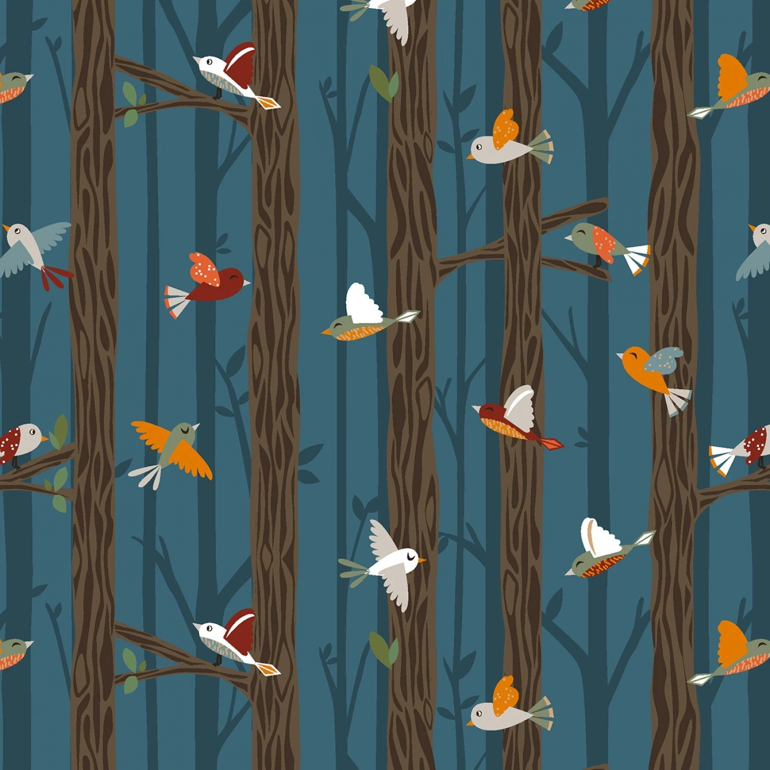 Bear Camp 51561 4 Blue Birds Trees Windham Fabrics 3 Bear Camp 51561 4 Blue Birds Trees Windham Fabrics