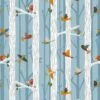 Bear Camp 51561 5 Lt Blue Birds Trees Windham Fabrics