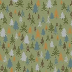 Bear Camp 51562 6 Green Trees Windham Fabrics