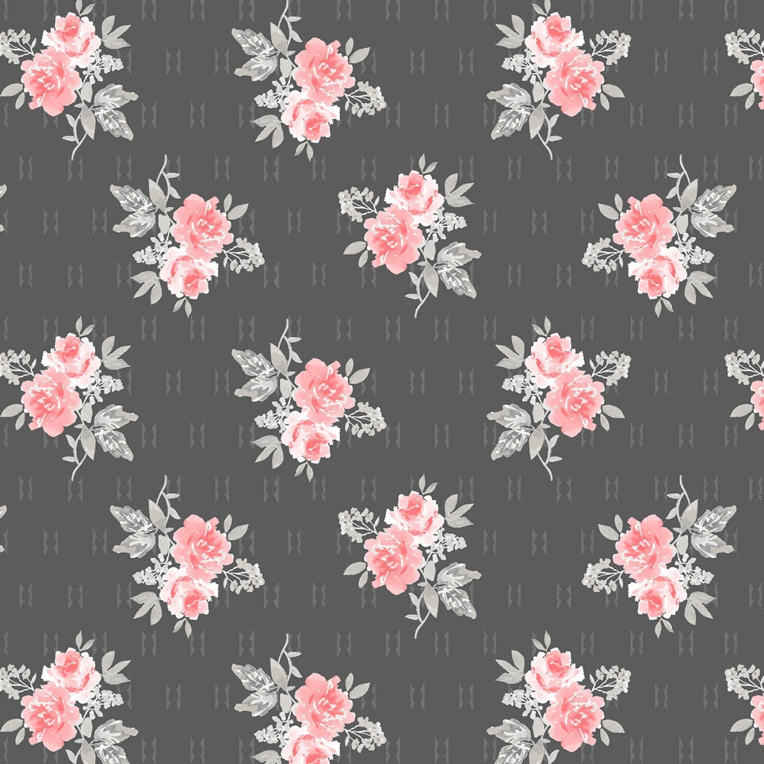 Colette 52053 2 Charcoal Small Rose Bouquet Windham Fabrics 3 Colette 52053 2 Charcoal Small Rose Bouquet Windham Fabrics