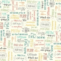 Purrfect Day 52373 1 White Purrfect Words Windham