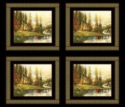 Thomas Kinkade A Peaceful Retreat Digital Panel 5459B 99, Benartex