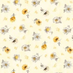 Fields Of Gold 86500 559 Floral Toss Yellow Wilmington Prints
