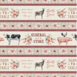 Farmhouse Chic 89237 223 Repeating Border Stripe Wilmington Prints