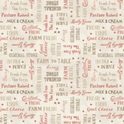 Farmhouse Chic 89242 223 Cream Words Wilmington Prints