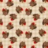 Timber Gnomies 9267 33 Beige Tossed Beavers, Henry Glass