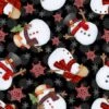 Timber Gnomies 9272 99 Black Tossed Snowmen, Henry Glass -Sewing Supplies Sales 2024 9272 99