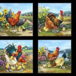 Joyful Countryside 9406 Black Block Panel Elizabeth Studio