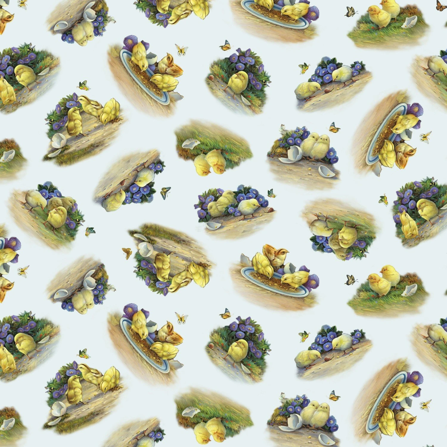 Joyful Countryside 9408 BLU Chicks Elizabeth Studios 3 Joyful Countryside 9408 BLU Chicks Elizabeth Studios