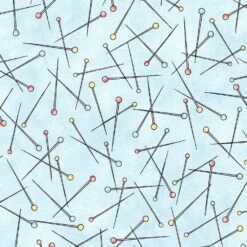 Measure Twice 9896 Q Aqua Dropped Pins Maywood Studio