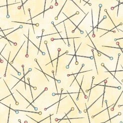 Measure Twice 9896 S Yellow Dropped Pins Maywood Studio