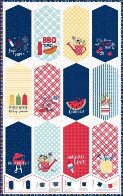 Red White And Bloom 9900 Z Pennant Panel Maywood Studio