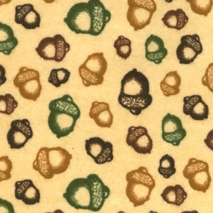 Timber Lodge Flannel 12618 265 Parchment Acorns, Kaufman 3 Timber Lodge Flannel 12618 265 Parchment Acorns, Kaufman