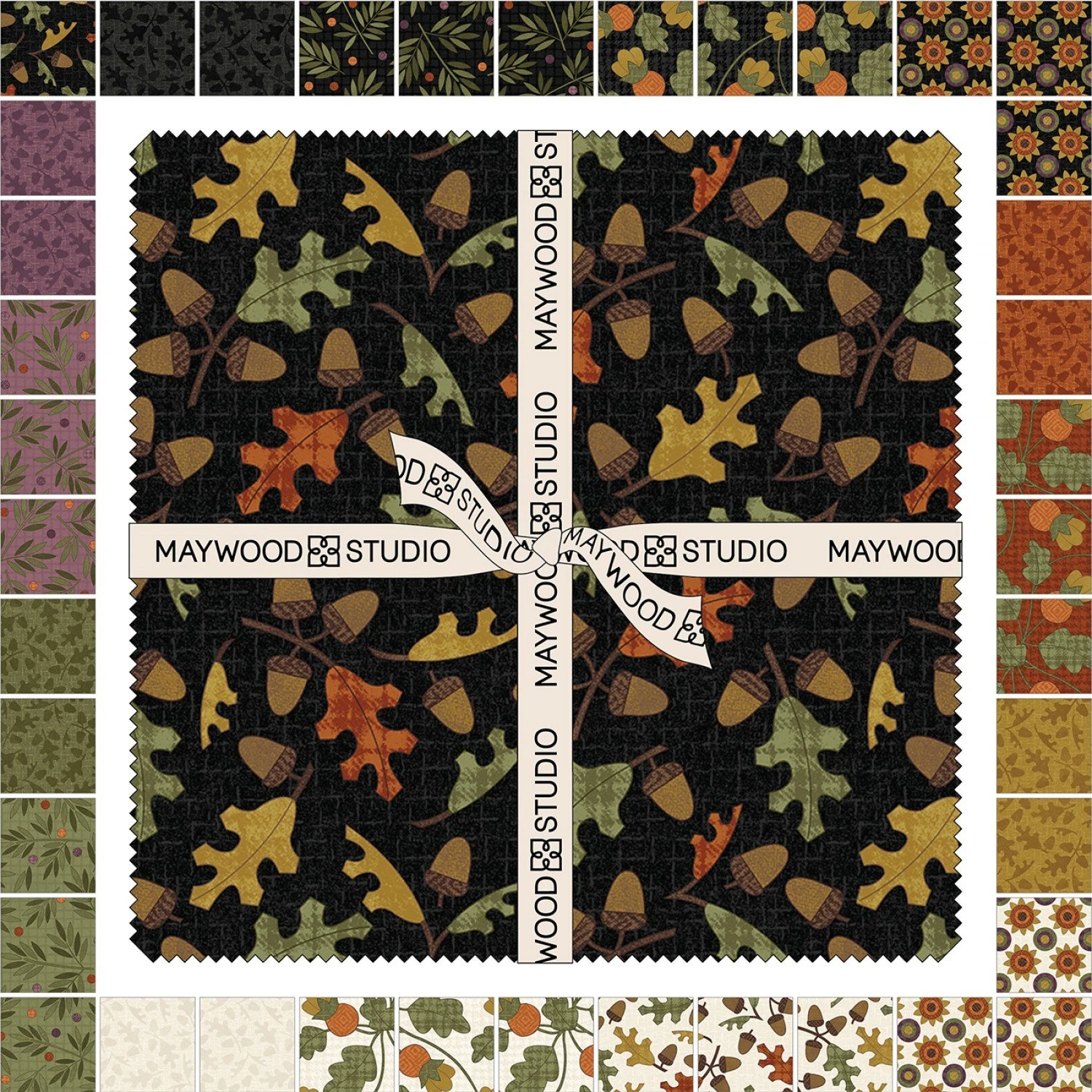 Autumn Harvest Flannel Raggy Cakes Quilt Kit Maywood Studio 3 Autumn Harvest Flannel Raggy Cakes Quilt Kit Maywood Studio