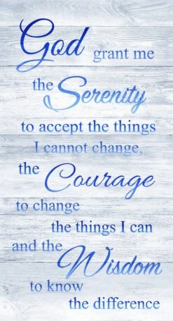 Grant Me Serenity C7250 Blue Panel, Timeless Treasures