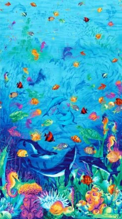 Ocean Magic C8028 Ocean Life Panel Timeless Treasures
