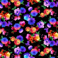 Butterfly Magic C8532 Magic Bright Florals Timeless Treasures