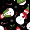 Tossed Snowmen CF3450 Black Flannel, Timeless Treasures -Sewing Supplies Sales 2024 cf3450black