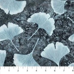 Stonehenge Haiku Iceberg DP22929 98 Digital Leaves Scattered Dark, Northcott