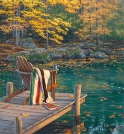 On Golden Pond DP22985 46 Digital Panel Lake Chair, Northcott