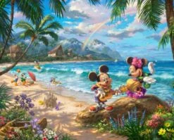 Disney Mickey Minnie Hawaii DS20499C1 Digital 36 Inch Panel, David Textiles