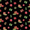Gnome For Christmas FLANNEL F10611 Black Presents Riley Blake -Sewing Supplies Sales 2024 f10611r black
