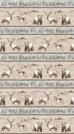 Misty Mountain Flannel F22977 14 Misty Earth Border, Northcott