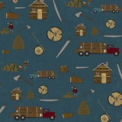 Lumberjack Flannel F7793 Blue Scenic, Riley Blake