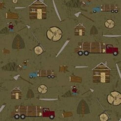 Lumberjack Flannel F7793 Green Scenic, Riley Blake