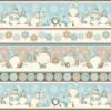 I Love Snow Gnomies Flannel F9645 13 Gnomes Stripe Border Henry Glass