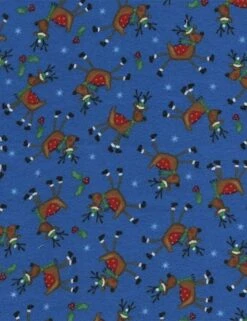 Tossed Reindeer CF3376 Sky Flannel, Timeless Treasures