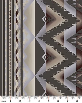 Flannel Western Blanket Silver 4980F 11, Benartex 3 Flannel Western Blanket Silver 4980F 11, Benartex