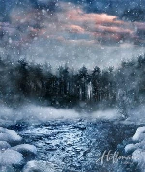 Call Of The Wild Winter Pond Treeline P4357 147 Storm, Hoffman Digital Panel 3 Call Of The Wild Winter Pond Treeline P4357 147 Storm, Hoffman Digital Panel