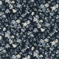 English Garden 87506D2 6 Navy Large Floral Robert Kaufman