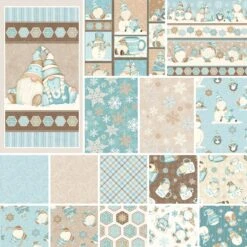 I Love Snow Gnomes Flannel Raggy Cakes Quilt Kit Henry Glass