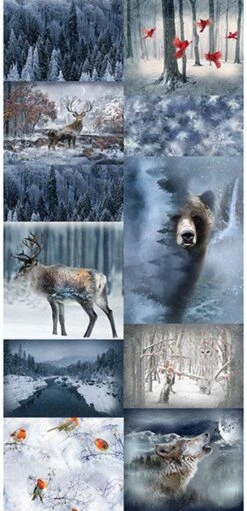 Call Of The Wild U5014 113 Winter Digital Panel 45 X 90 Hoffman