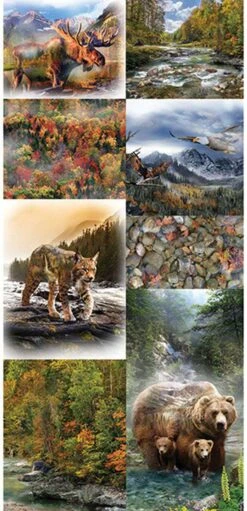Call Of The Wild U5015 714 Animal Fall Digital Panel 45 X 90 Hoffman