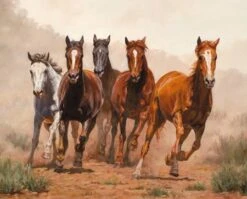 Break Away Wild Horses WW32210C1 Digital 36 Inch Panel, David Textiles